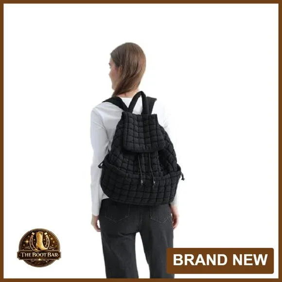 Lightweight Quilted Puffer Backpack 18L Large Capacity  display picture 3